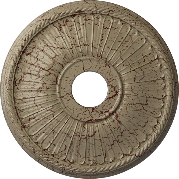 Ekena Millwork Berkshire Medallion (Canopies up to 6 3/8"), 20 1/8"OD x 3 7/8"ID x 1 7/8"P, Gobi Desert Crackle CM20BE1GDC - main